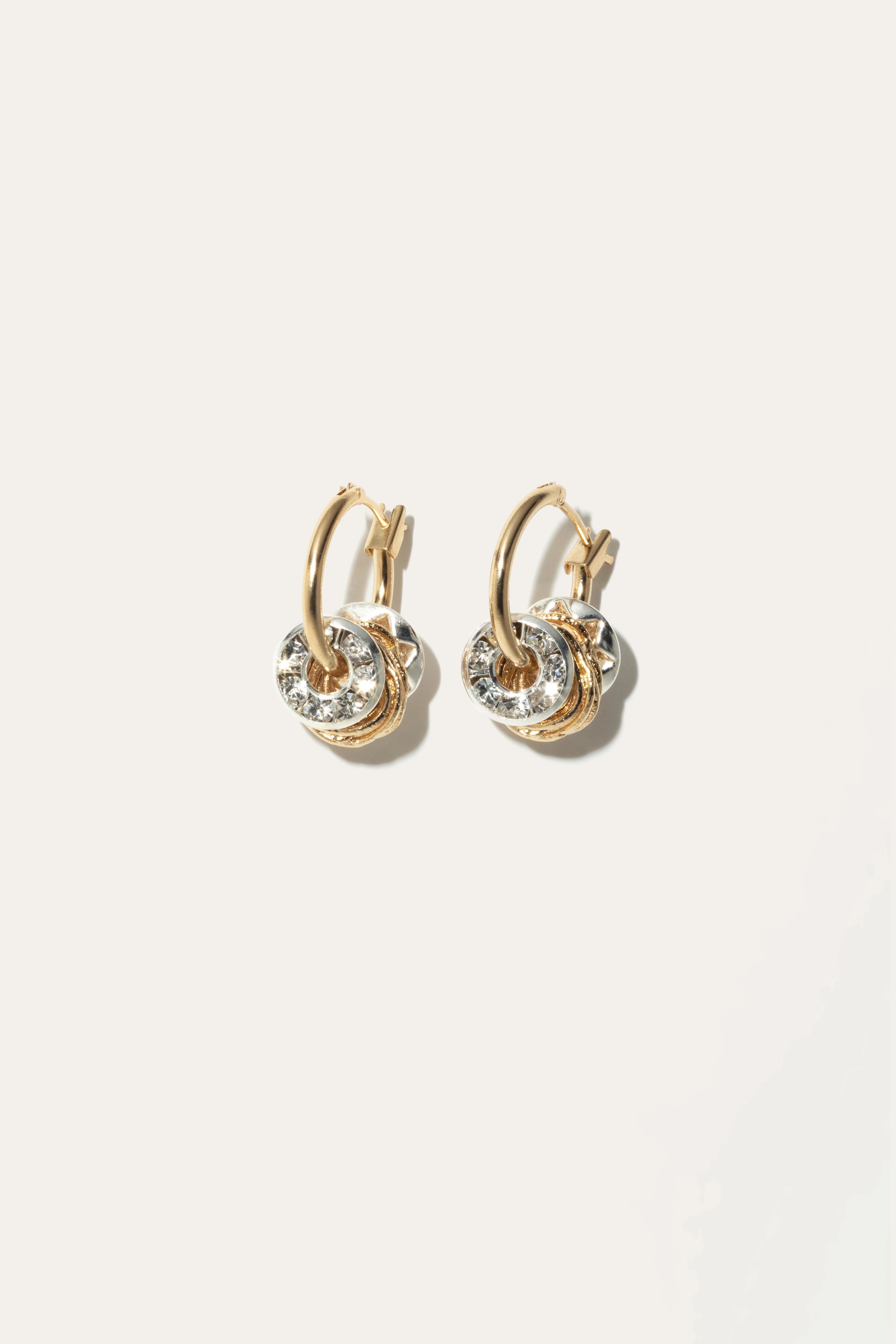 Mini Antigone crystal hoops