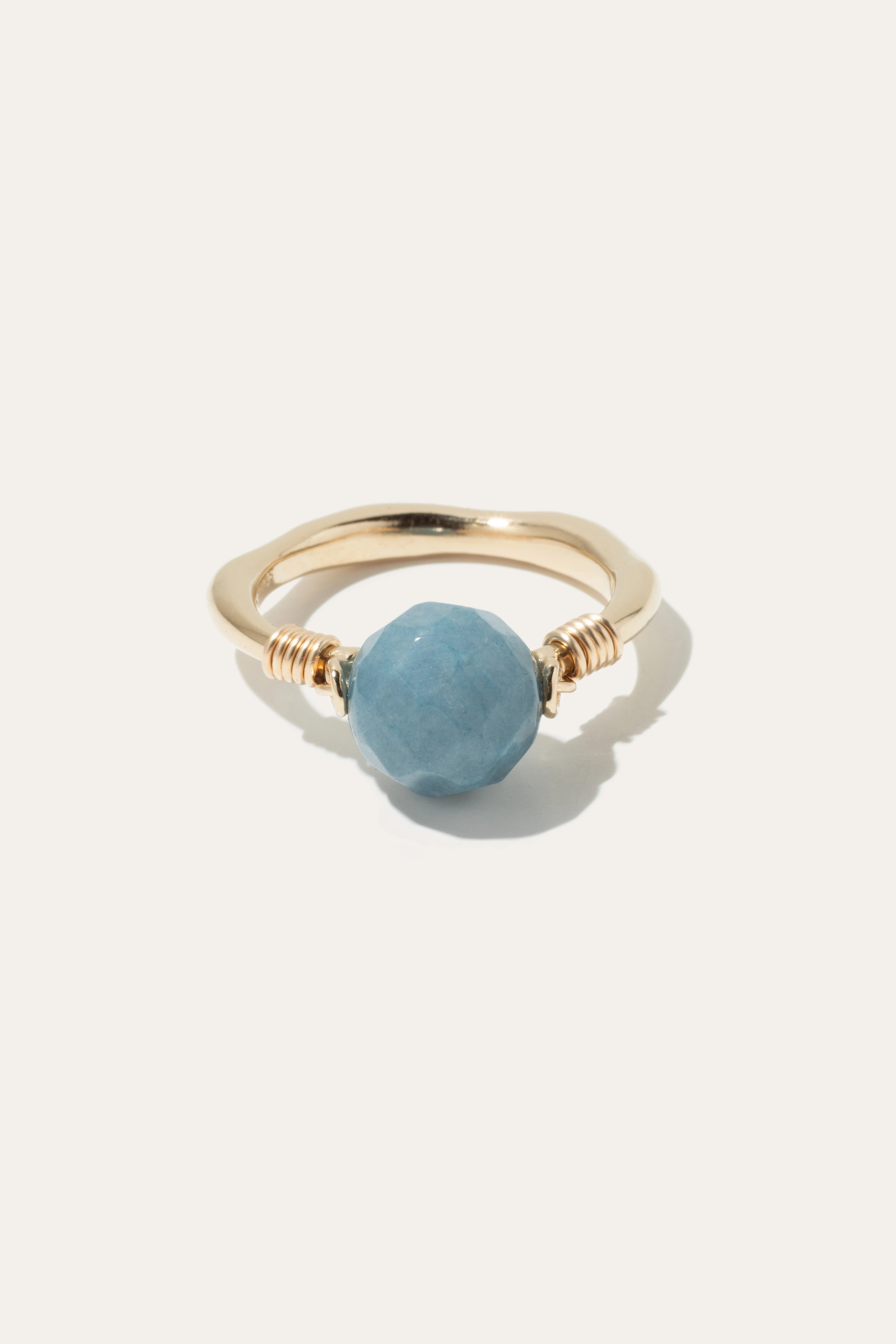 Bague Lunaris Agate Bleu