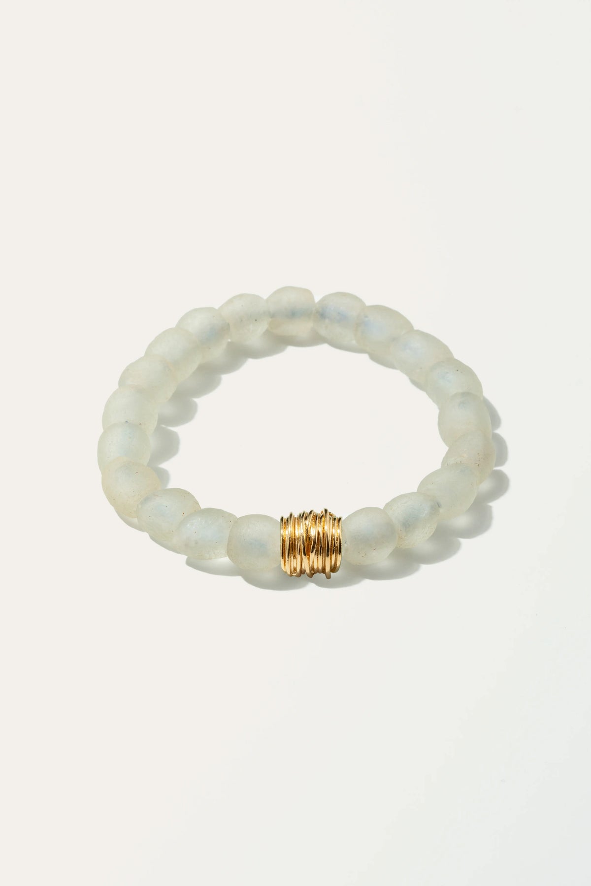 Bracelet Vedra blanc, doré.