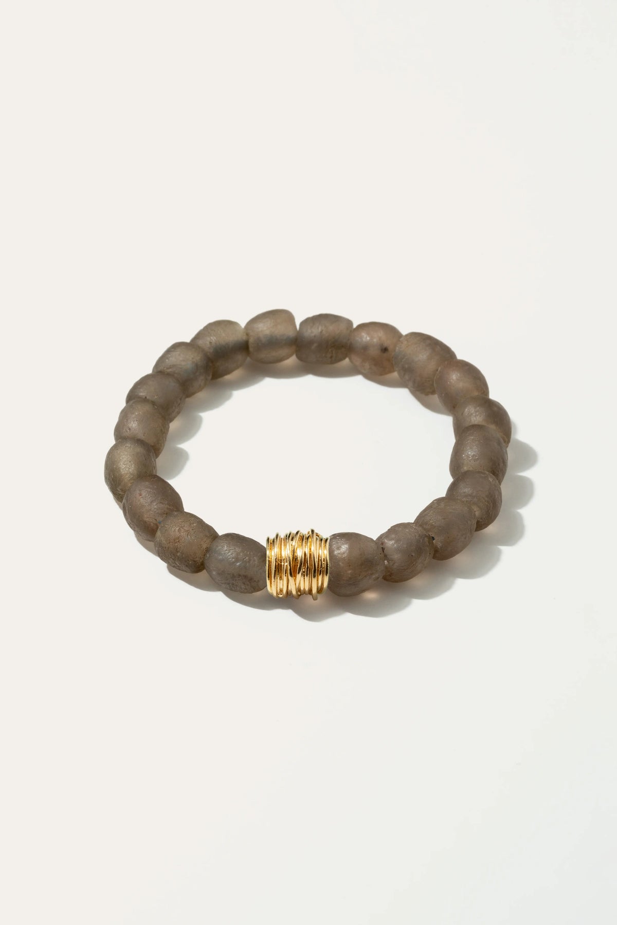 Bracelet Vedra brun, doré.