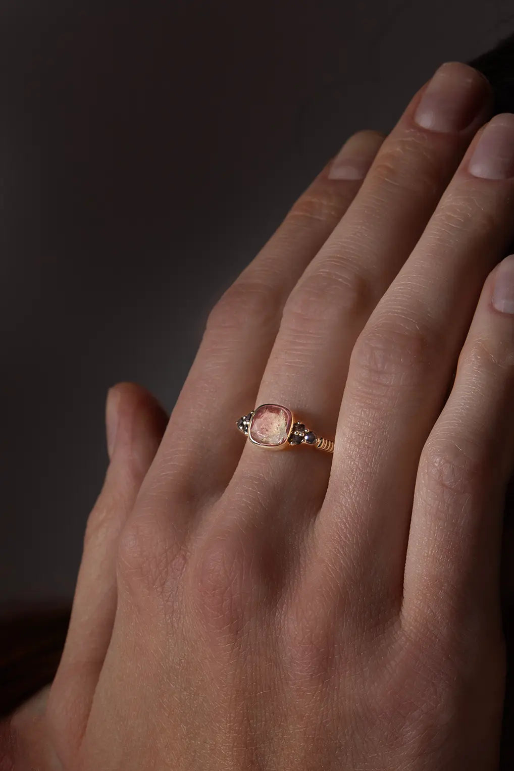 Pink Tourmaline Médicis ring