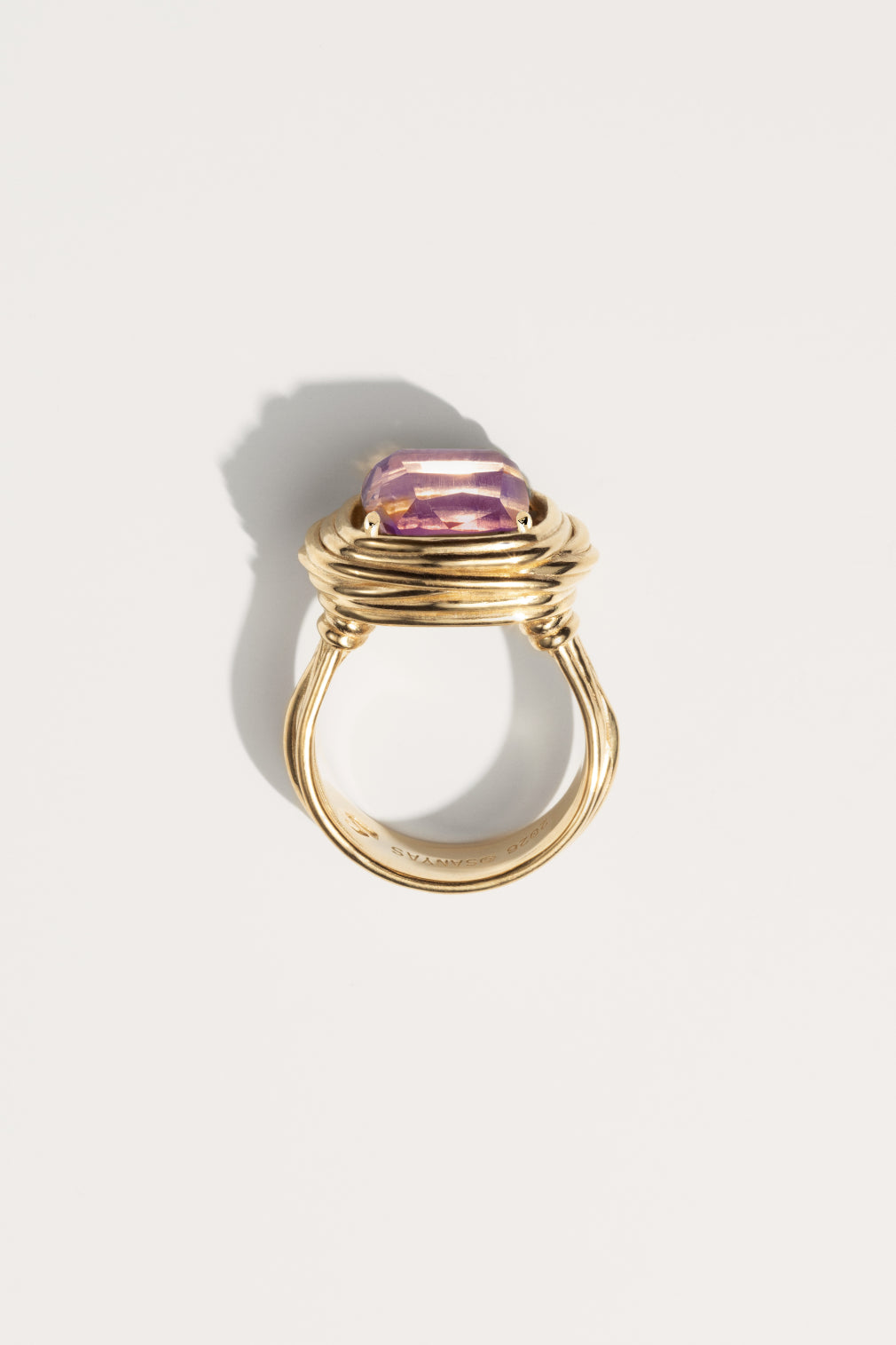 Gold-plated Ametrine Phèdre N°13 ring