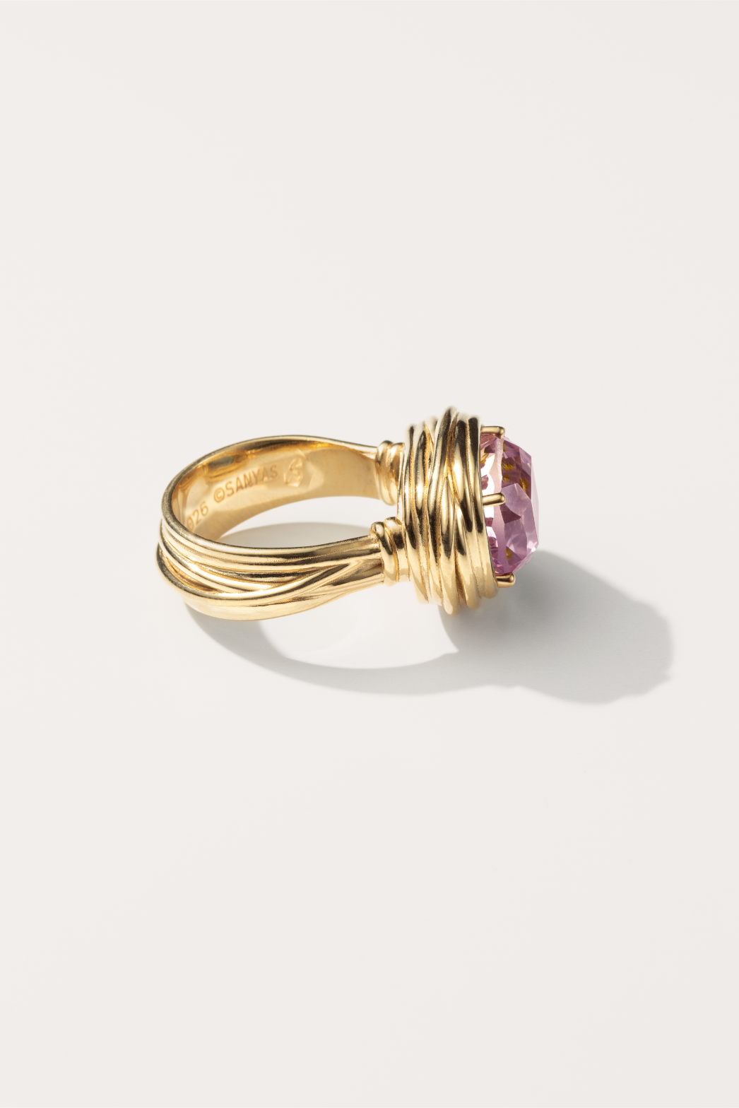 Gold-plated Ametrine Phèdre N°13 ring