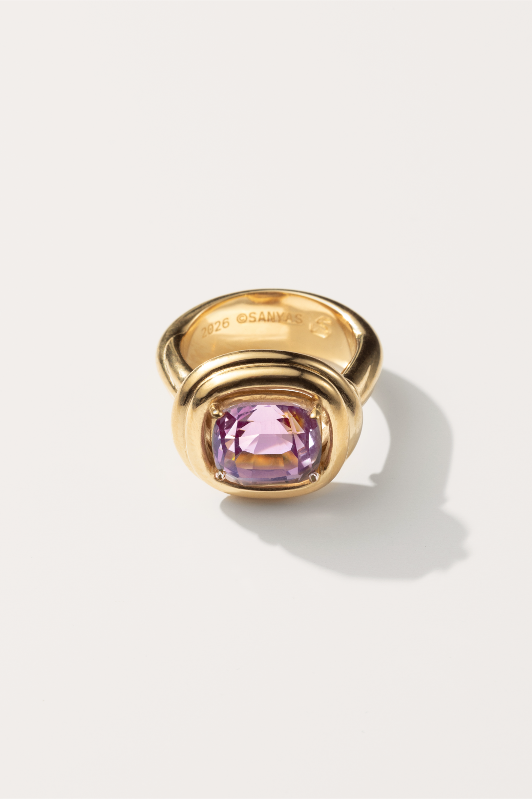 Gold-plated Ametrine Phèdre N°30 ring