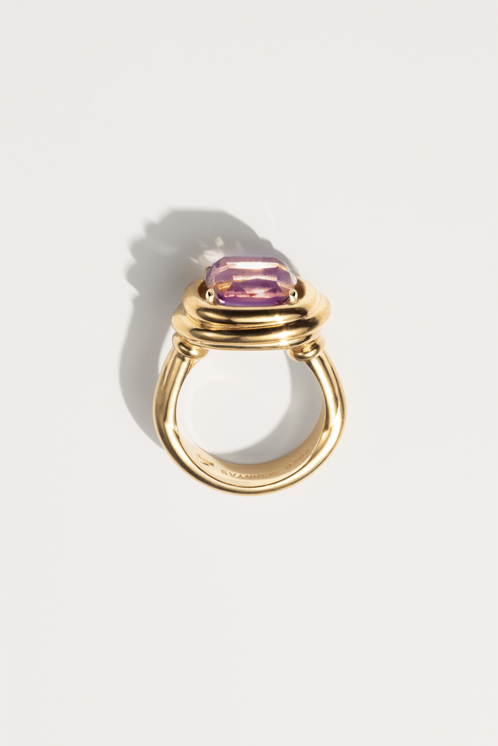 Gold-plated Ametrine Phèdre N°30 ring