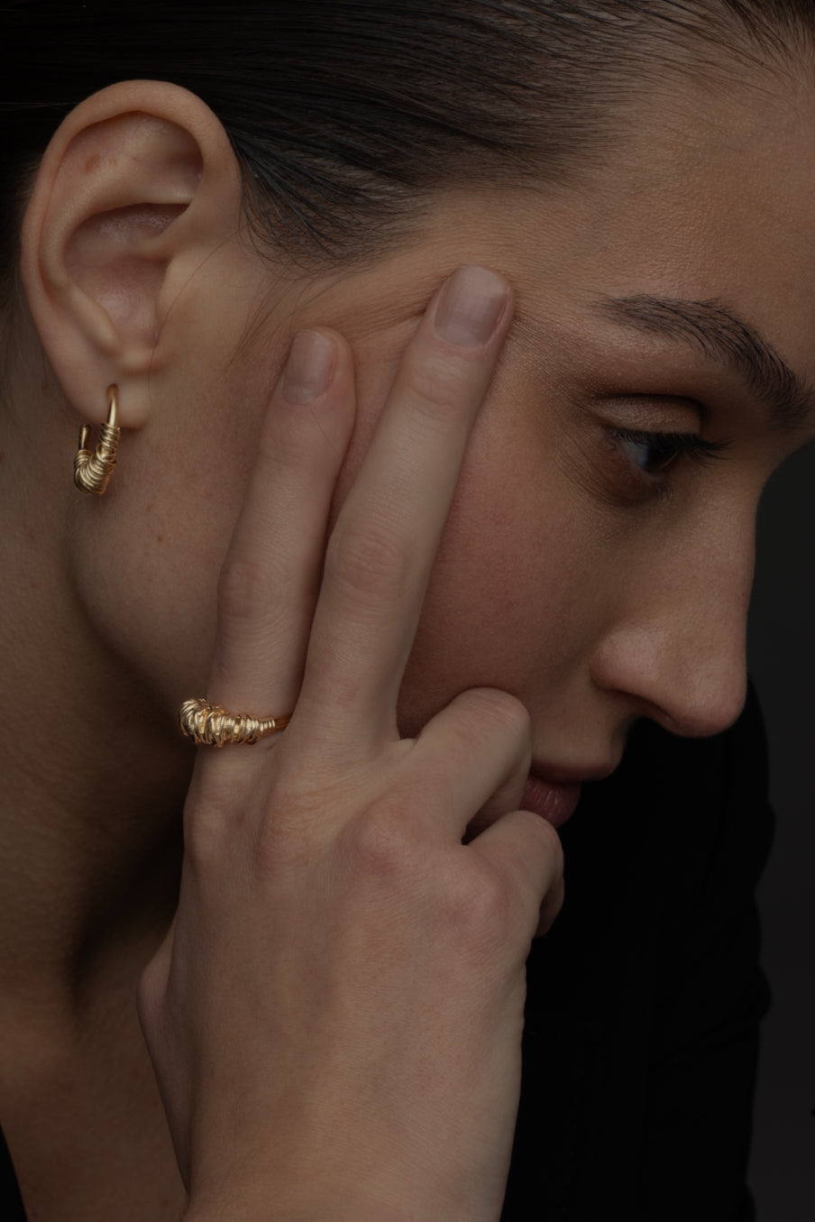 Gold Antigone ring