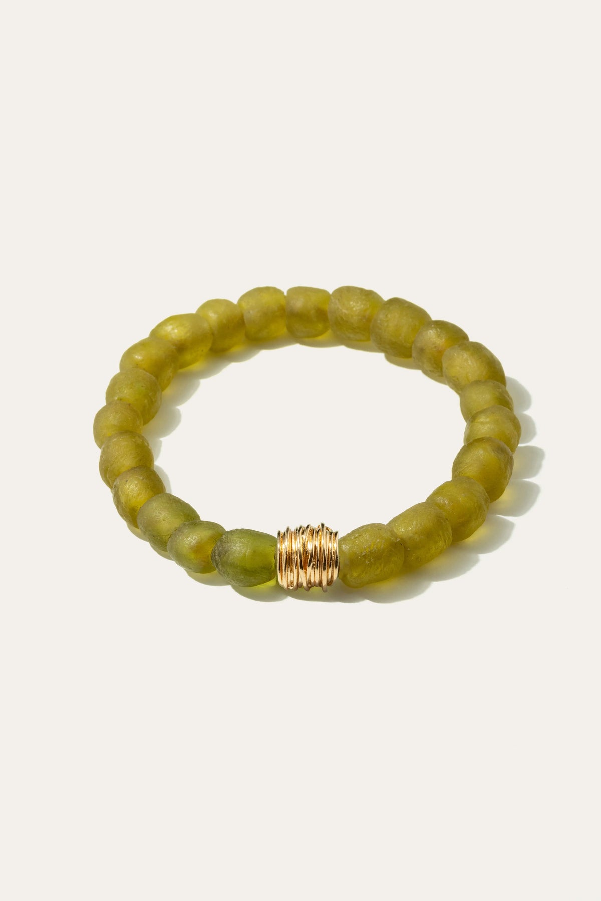 Bracelet Vedra olive, doré.